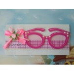 Женская  открытка розовые очки 