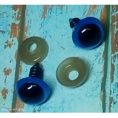 Очі сині декоративні 1 пара 12 мм (гвинт)