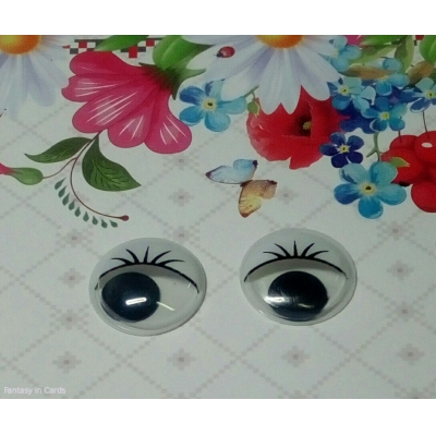 Очі декоративні з рухомими зіницями 20 мм 1 пара
